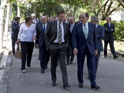 Reunión de Rajoy con los principales directivos en julio pasado