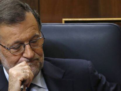 Mariano Rajoy durante la segunda votación de Investidura de este viernes.