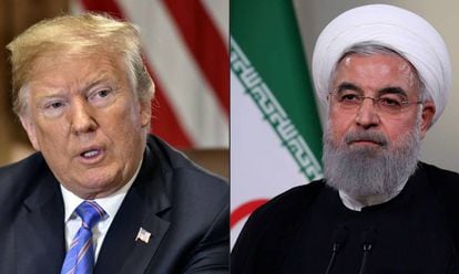 El presidente de EE UU, Donald Trump Trump y su homólogo iraní, Hassan Rohaní. 