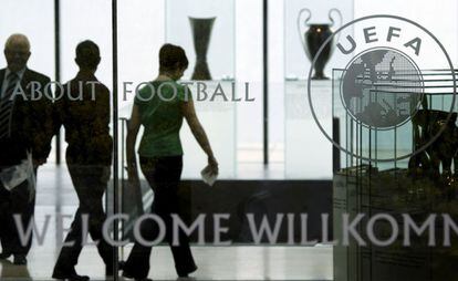 Imagen de archivo de la sede de la UEFA.