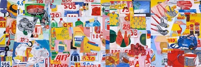 'Sin consumar, 1997-1999'. Acrílico sobre aluminio, 200 x 600 cm. Colección de la Junta de Andalucía. Centro andaluz de Arte Contemporáneo. © Manolo Quejido, VEGAP, Madrid, 2022