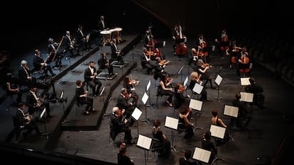La OBC, durante la presentación de la temporada 2021-22 de L'Auditori.