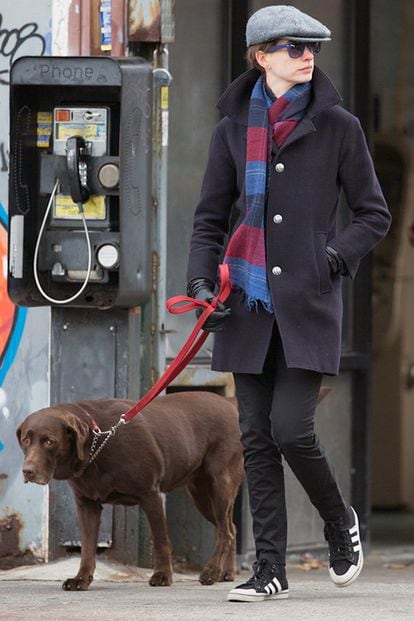 Su perro, un labrador color chocolate llamado Esmeralda suele acompañarle en sus paseos por las calles de Nueva York.