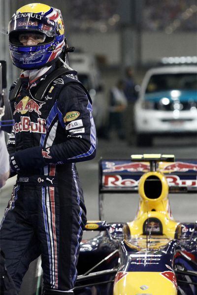 Mark Webber, en el GP de Abu Dabi.