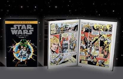 Colección de cómics de 'Star Wars'.