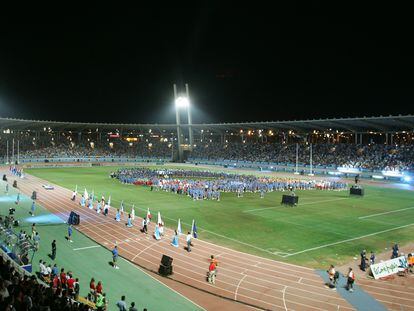 Ceremonia de clausura de los XV Juegos del Mediterráneos de Almería, en 2005.
