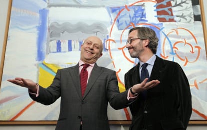 José María Lassalle (derecha), en su toma de posesión como secretario de Estado de Cultura, junto con el ministro de Educación, Cultura y Deportes, José Ignacio Wert, en 2011, en Madrid.  