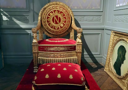 Trono de Napoleón Bonaparte, de la colección privada de Bruno Ledoux, en París.