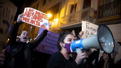 Manifestación en Sevilla con motivo del Día Internacional contra la Violencia de Género, el 25 de noviembre de 2022.