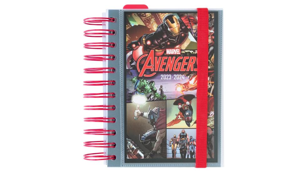 Agenda escolar 2023-2024 de Marvel con un diseño de día por página