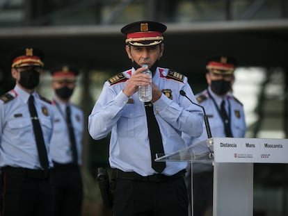 El 'major' de los Mossos d'Esquadra, Josep Lluis Trapero, en una rueda de prensa, el pasado 13 de noviembre