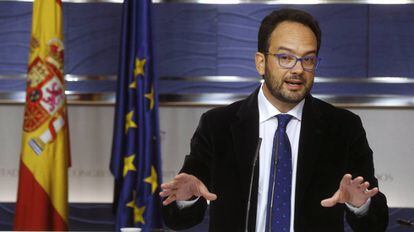 El portavoz del PSOE, Antonio Hernando.