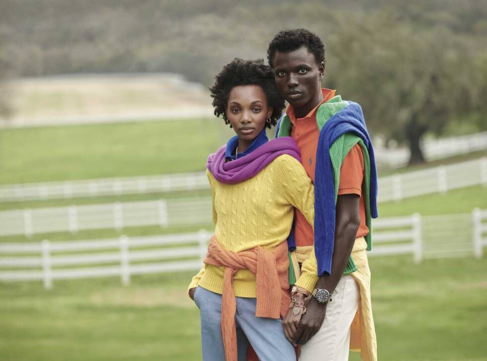 El modelo George Okeny y su novia Yanii Gough.