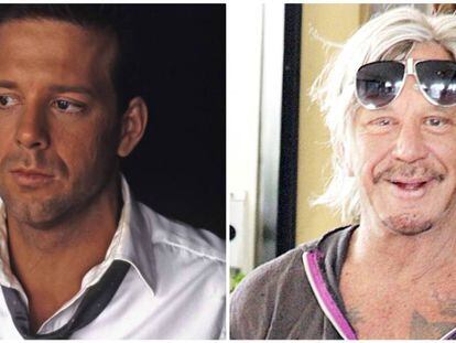 Mickey Rourke antes y después de sus múltiples operaciones de cirugía estética.