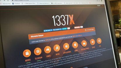 Página web del motor de búsquedas 1337X