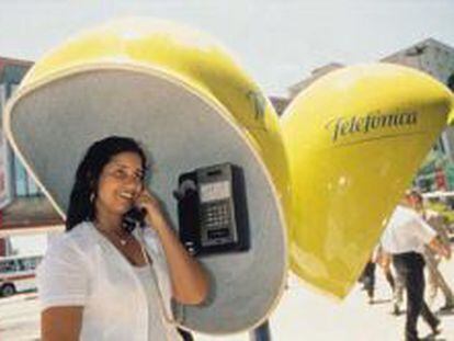 Cabinas de Telef&oacute;nica en Brasil.
