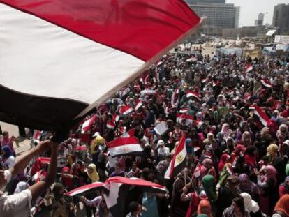 Concentraci&oacute;n en la plaza Tahrir de El Cairo este jueves.