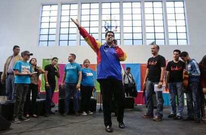 El presidente Nicolás Maduro ayer, en Caracas.