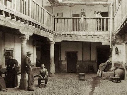 Posada donde Cervantes escribió su 'Ilustre fregona', de 1885.