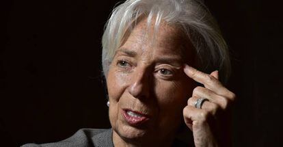 La directora gerente del FMI, Christine Lagarde, en Buenos Aires durante una entrevista.