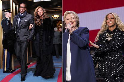 Beyoncé actuó tanto para la candidatura de Barack Obama como para la de Hillary Clinton.