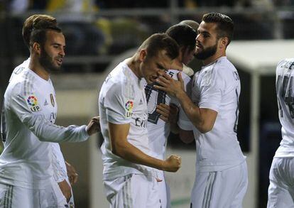 Cheryshev celebra su gol al Cádiz