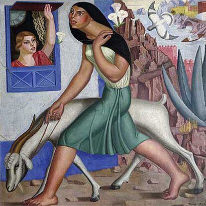 &#39;Mujer con cabra&#39; (1929), de Maruja Mallo (Viveiro, Lugo, 1902-Madrid, 1995).