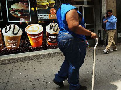 Una mujer obesa en EE UU. 