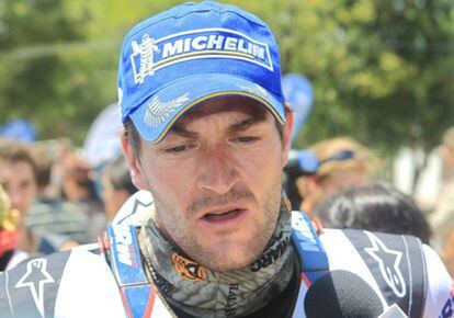 Marc Coma, al finalizar la etapa del Dakar de hoy.