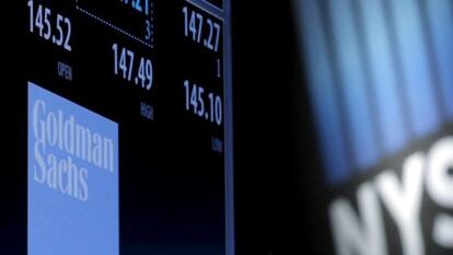 Cotización de Goldman Sachs en la Bolsa de Nueva York.