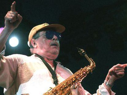 El saxofonista Phil Woods durante un concierto en en el Festival de Jazz de Antibes (Francia), en julio de 1998.