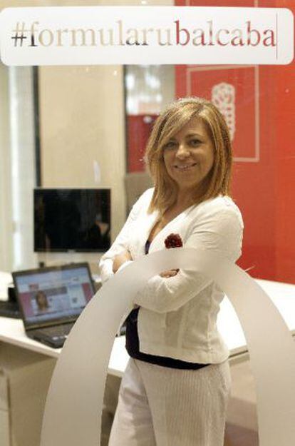 Elena Valenciano, el pasado jueves en la sede del PSOE.