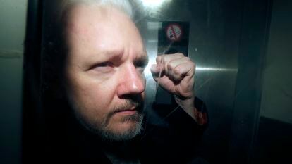 El fundador de WikiLeaks, Julian Assange, en Londres, en mayo de 2019.