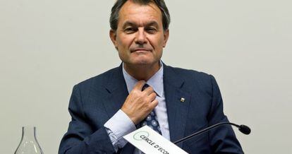 Artrur Mas, ayer en la presentación del atlas de la industria catalana en el Cercle d'Economia.