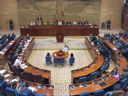 Pleno de la Asamblea de Madrid.