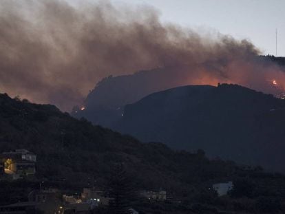 El incendio en San Mateo, Gran Canaria.
