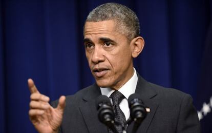 El presidente Obama durante un acto en la Casa Blanca este miércoles.
