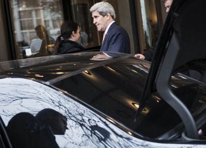 John Kerry al abandonar la cumbre de seguridad de Múnich, el 2 de febrero.