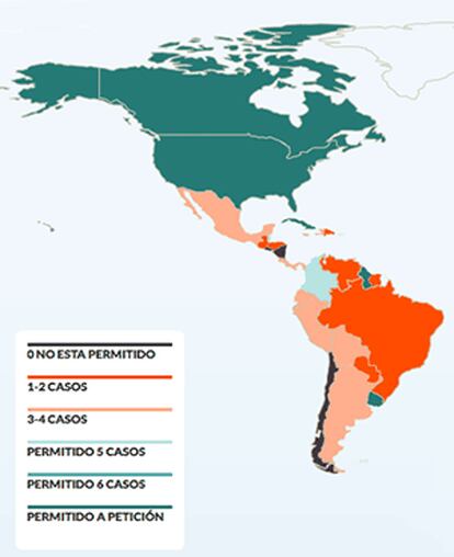 Mapa del aborto en el mundo