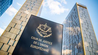 Vista de la entrada a la sede del Tribunal del Justicia de la UE, en Luxemburgo.