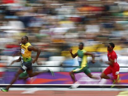 Usain Bolt , en la primera ronda de los 200m.