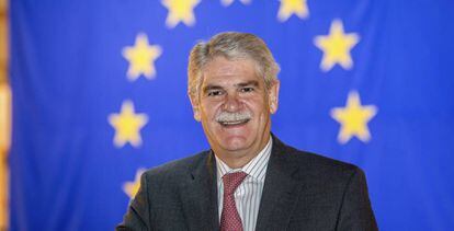 Alfonso Dastis, durante su visita al Parlamento Europeo.