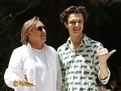 El director de cine Alexandre Arcady y el actor Fu&#039;ad A&iuml;t Aattou, durante su &uacute;ltima visita a Madrid. 