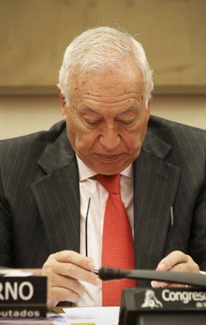 Garc&iacute;a-Margallo, el pasado 16 de diciembre en el Congreso.