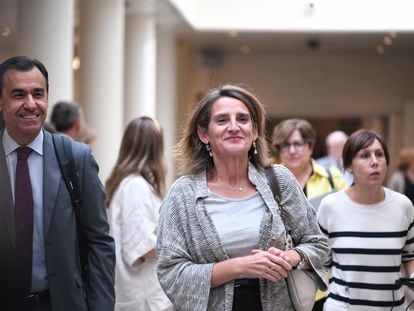 La vicepresidenta y ministra para la Transición Ecológica y el Reto Demográfico, Teresa Ribera, este martes en el Senado.