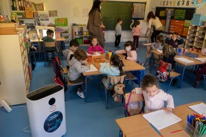Un aula de infantil en Sevilla, este curso.