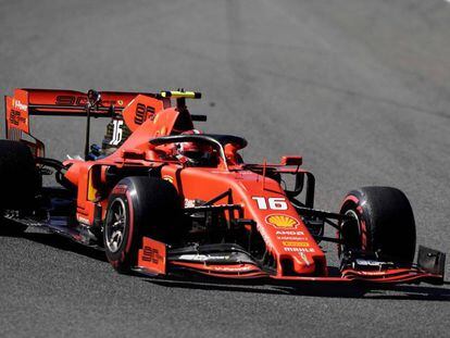 El piloto de Ferrari Charles Leclerc, durante la clasificación.