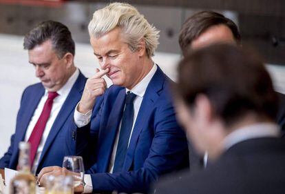 El ultraderechista holandés Geert Wilders, tras las elecciones generales.