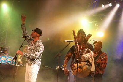 Actuación de Afriqoi en el Womad de Fuerteventura.