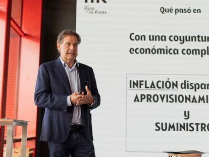 Ignacio Rivera, presidente ejecutivo de Hijos de Rivera, en la presentación de los resultados de 2022.